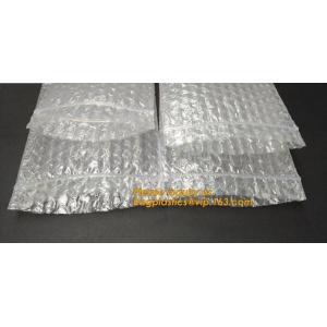 wholesale metallic glossy holographic cosmetic packing Zip lockk bubble pouch