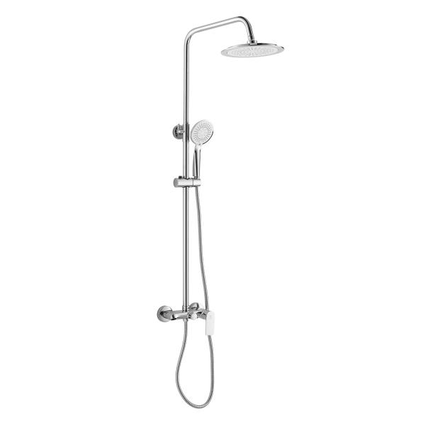 Buy cheap Chrome Finished Exposed Shower Column Tub Brass Rainfall Shower Column from wholesalers