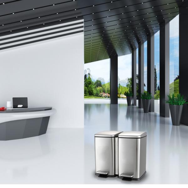 Quality OEM SS Anti Smudge Foot Pedal Trash Can for sale