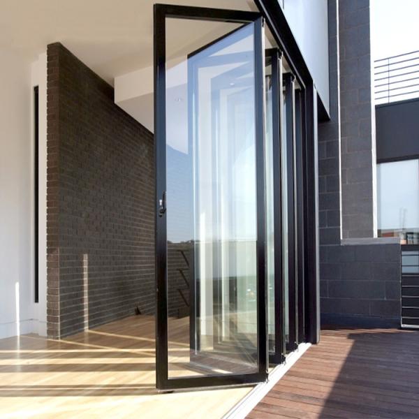 Quality Louver 1.5mm Grill Aluminium Bifold Doors For Wall for sale