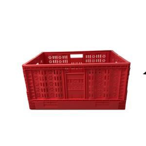 Mesh Style Plastic Crates With Card for Supermarket Display of Vegetables and
