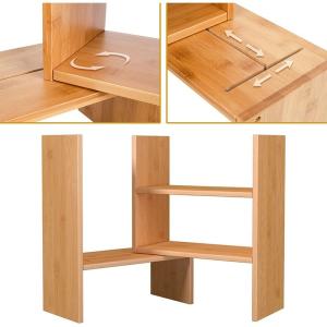 Buy cheap Adjustable Desktop Bamboo Display Shelf Rack Multipurpose from wholesalers