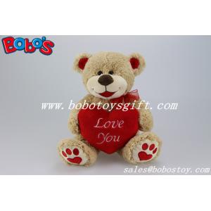 Buy cheap Valentine Teddy Bears With Red Heart Pillow and Embroidery Paw from wholesalers