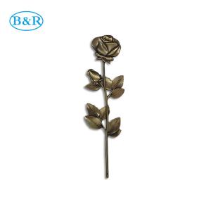 Buy cheap F02 Zamak Rose Coffin Fitting Decoration Zinc Alloy Flower 36 * 13cm Antique Bronze Color from wholesalers