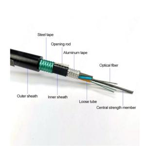 Buy cheap Underground Fiber Optic Cable GYTA53 Singlemode Armored Steel Tape  Double Jacket from wholesalers