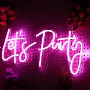 Buy cheap New Arrival Wall-mounted Custom Letter Let's Party LED Neon Light for Indoor Party from wholesalers