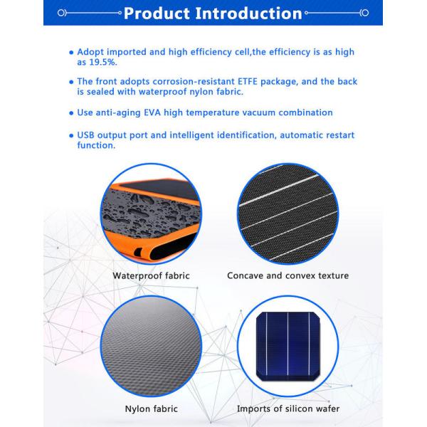 Easy Carry Solar Charger Bag 4 Fold Red Mobile Photovoltaic Charging Device