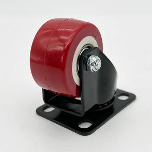 Buy cheap Red PU Swivel Plate Light Duty 50MM Caster Wheels with PP Core For Furniture from wholesalers