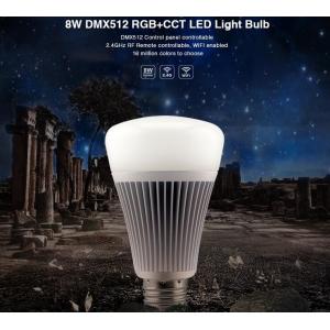 China Milight Wifi 8W DMX512 RGB+CCT LED Light Bulb 2.4G RF All color RGB with dual white 3000k to 6000K led bulb with APP on sale