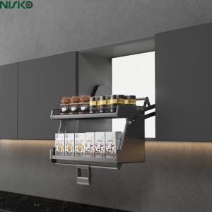 Buy cheap Pull Down 2 Tier Lift Cabinet Baskets Spice Bottle Pantry Organizer Racks from wholesalers