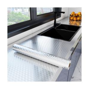 Buy cheap Peel Stick Metallic Wallpaper Aluminum Foil Contact Paper Anti Oil Kitchen Wallpaper from wholesalers