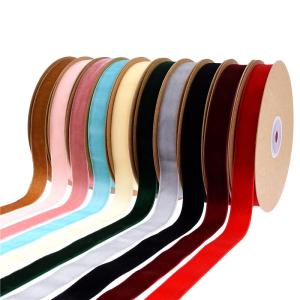Wholesale Custom Colorful 10mm Softness Velvet Ribbon Single Face Velvet Ribbon