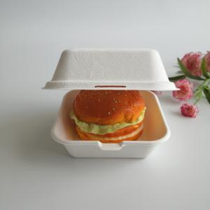 Buy cheap 5 Inch 6 Inch Biodegradable Sugarcane Disposable Burger Box from wholesalers