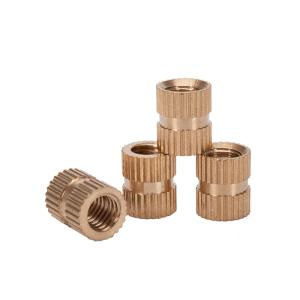 Buy cheap BS Standard Stainless Steel Round Brass Knurled Threaded Insert Nut for Plastic Injection Molding 10mm Bolts Length from wholesalers