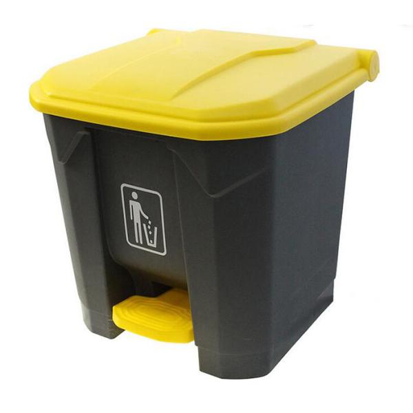 Quality Hospital Medical 30L Plastic Rectangle Waste Pedal Bin for sale