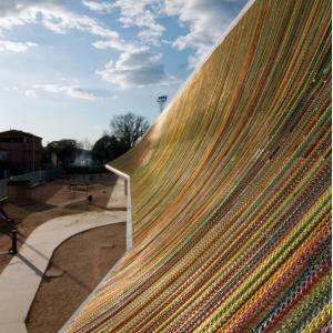 Elegant Silver Rectangular Aluminum Chain Screen Curtain Easy Maintenance