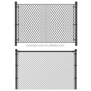 Galvanized PVC Coated Chain Link Fence Wire Mesh 100 Ft Roll for Open Size 25