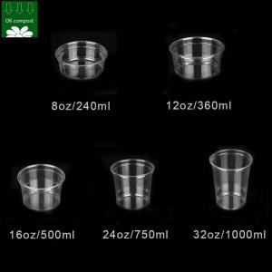 Buy cheap OEM Service 100% PLA Compostable Portion Cups Small Mini Cup 1oz 2oz 3oz 4oz 5oz 6oz Sauce Cups With Lids from wholesalers