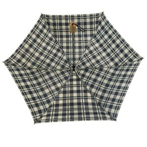 Buy cheap SGS Manual Open Wooden Handle Check Printing Foldable Umbrella from wholesalers