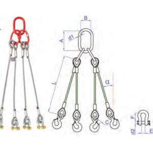 Buy cheap 48mm Four-Leg Steel Wire Rope Slings Heavy-Duty Lifting Solutions from wholesalers