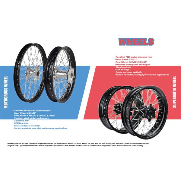1.60-21" and 2.15-19" Rear Rim Custom Made Aluminum Alloy Spoked Wheels for CRF 125