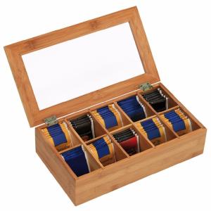 bamboo tea box empty tea box with special design high quality and eco-friendly