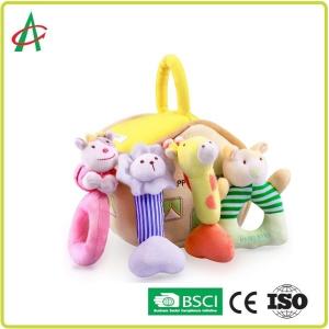 China ASTM Huggable Plush Rattle Toys With PP Cotton Filled on sale