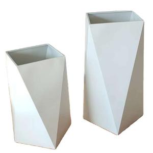 Buy cheap Small white irregular flower pots geometric modern planter from wholesalers