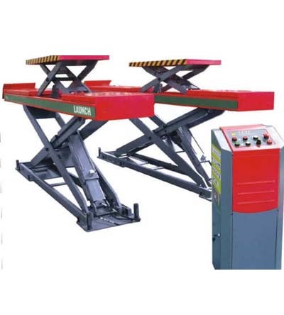 Double Scissor Auto Workshop Equipment , Four-wheel Alignment Car Lift For