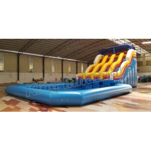 Buy cheap Durable PVC Commercial Inflatable Water Slides With Swimming Pool from wholesalers