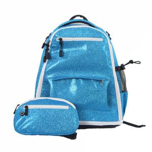 Buy cheap Trendy Custom Cheer Backpacks / Blue Glitter Backpack With Computer Interlayer product