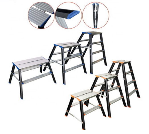 Quality Portable Aluminum Folding Step Stool , 2x2 Aluminum Household Ladder for sale