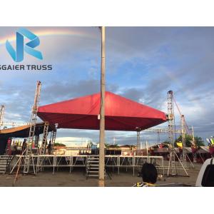 Buy cheap Triangle Red Canvas Aluminum Roof Truss With Barriers High Loading Capacity from wholesalers