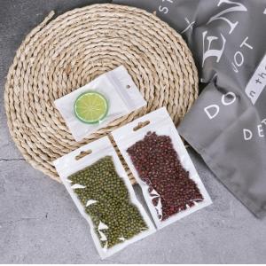 Custom Design Pearl Film Bag Different Size Zipper Plastic Sachet With Own Logo