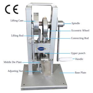 Buy cheap 2000pcs/H Labarotary Single Tablet Punching Machine , Powder Pill Maker from wholesalers