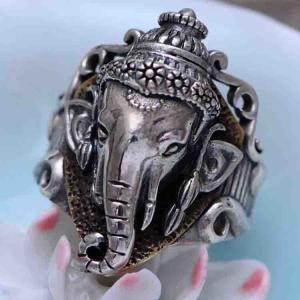 Buy cheap Retro Elephant Style Thai Sterling Silver Men Ring (056250) from wholesalers