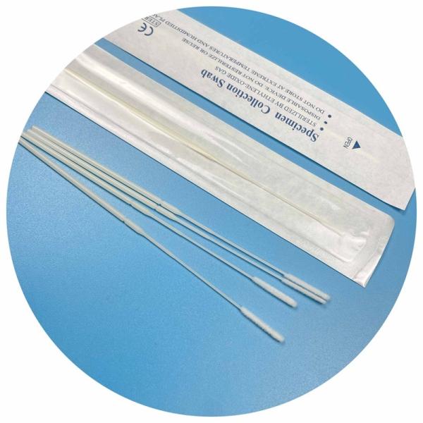 Sterile EO Gas Sampling Swab – CE Certified Nylon Flocked Tip, 150mm Long with