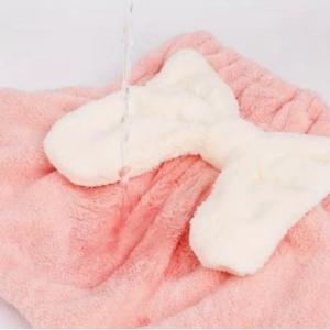 Buy cheap Customizable Size Quick-Dry Bow Hair Towel with Premium Coral Fleece for Soft and Frizz-Free Drying from wholesalers