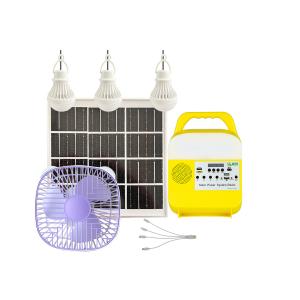 Buy cheap Mini Portable Solar Charging Station Solar Powered Lighting Radios System Kit For Home Use with fan from wholesalers