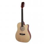 Buy cheap Guitar Wholesale 6 String 40 inch Spruce Veneer acoustic electric Guitar for beginner from wholesalers