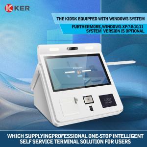 Buy cheap Hotel Check In Passport Scanner Kiosk Android Self Service Check In And Check Out Terminal Self Service Terminal from wholesalers