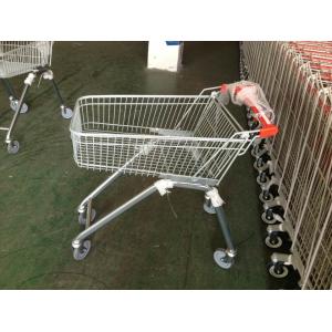 Buy cheap Customized Curved Handle Supermarket Shopping Trolley 100L Basket Volume from wholesalers