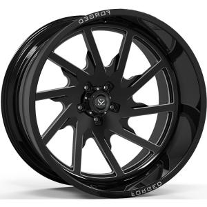Buy cheap Off Rad Rims 24x12 and 24x14 Gloss Black Machined Deep Lip Customized 4x4 Wheels product