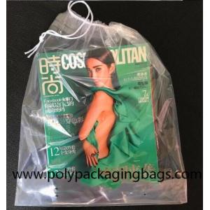 Buy cheap 35x40cm 0.06mm Transparent LDPE Drawstring Storage Bag from wholesalers