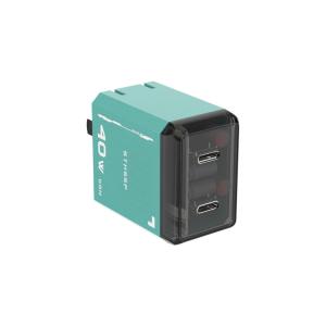 Buy cheap Original 40w Uk Eu Us Plug Super Fast Charging Charger With 2 Type C for Gan PD Quick Wall Mobile Phone Charger from wholesalers