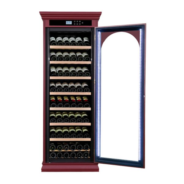 Free Standing Elegant Design Smart Digital Control Wood Wine Cooler with Classic