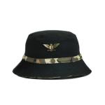 Buy cheap Fashion Style Fishing Sun Bucket Caps Black Decorative Camo Belt Metal Logo from wholesalers