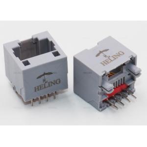 Buy cheap Female 8P8C RJ45 Right Angle Connector 10 / 100 Base - T Magnetic With G / Y LED Pipes from wholesalers