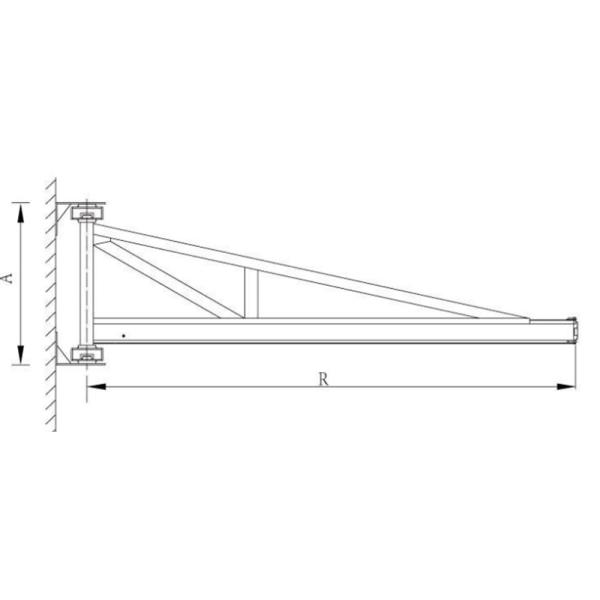 Motorized 3 Ton Pillar Mounted Jib Crane Hoist For Material Lifting