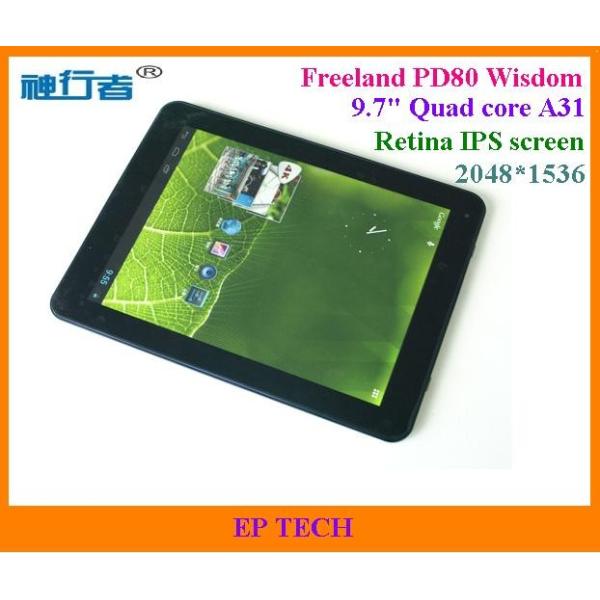 9.7" Quad Core Tablet PC A31 CPU Freeland PD80 Wisdom Retina IPS screen 2048